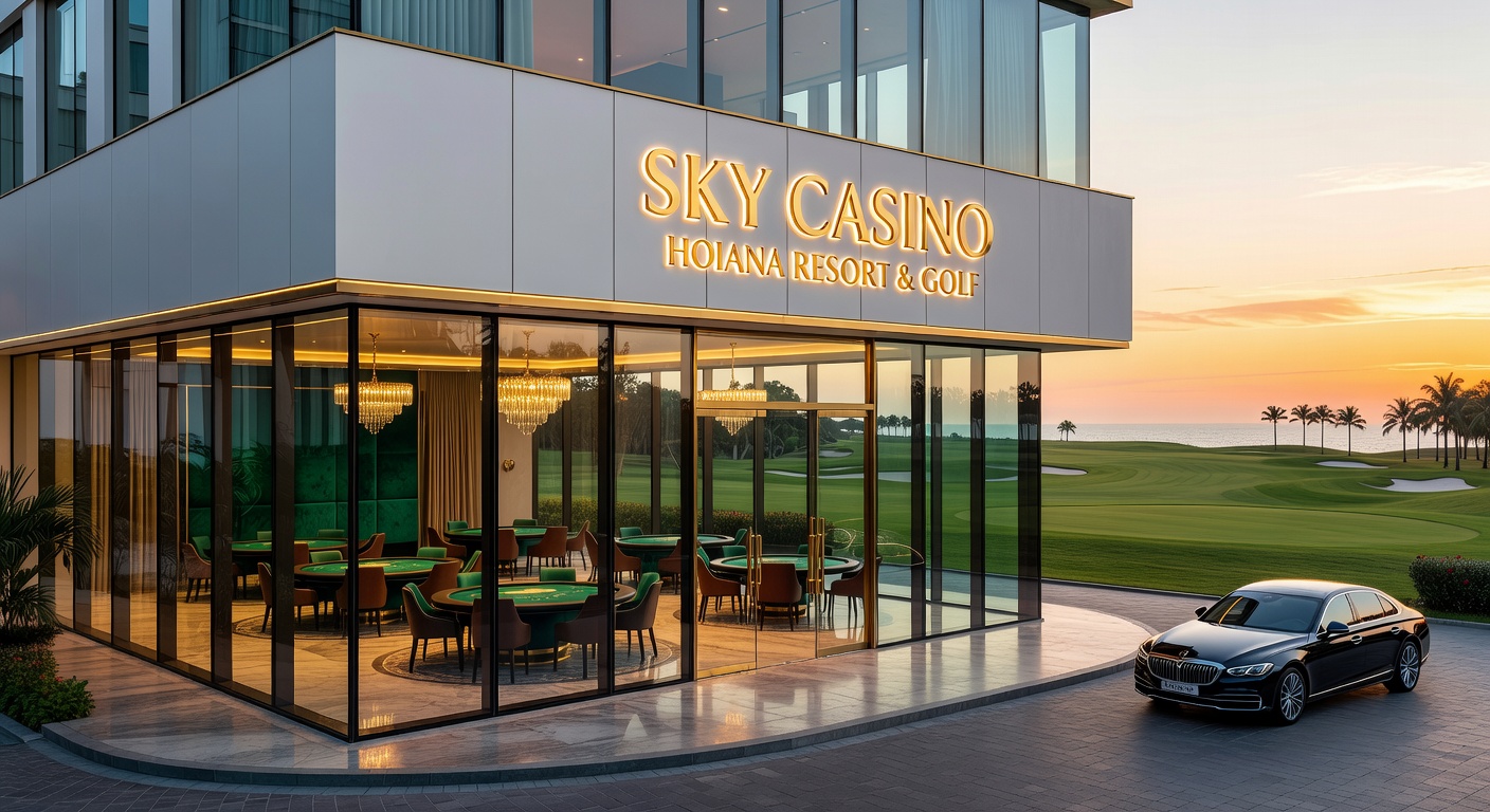 Private salon area inside Sky Casino showing high-limit tables and attentive service staff