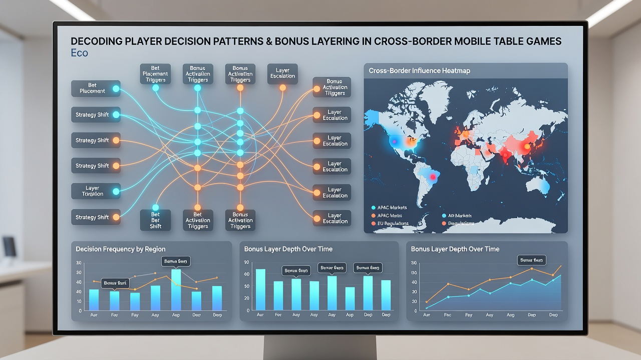 Data visualization showing how decisions influence layered bonuses across mobile platforms