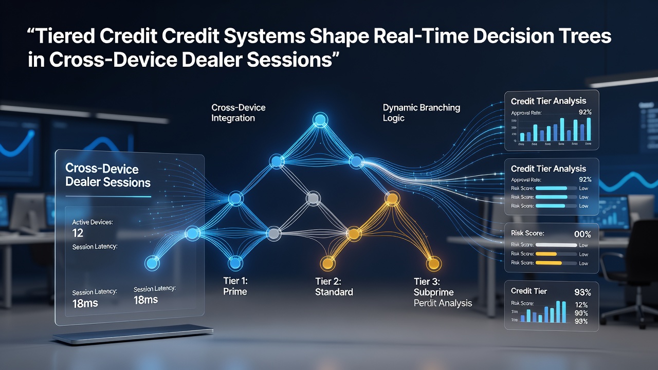 Illustration of tiered credit levels influencing algorithmic decision pathways in live dealer environments across multiple devices