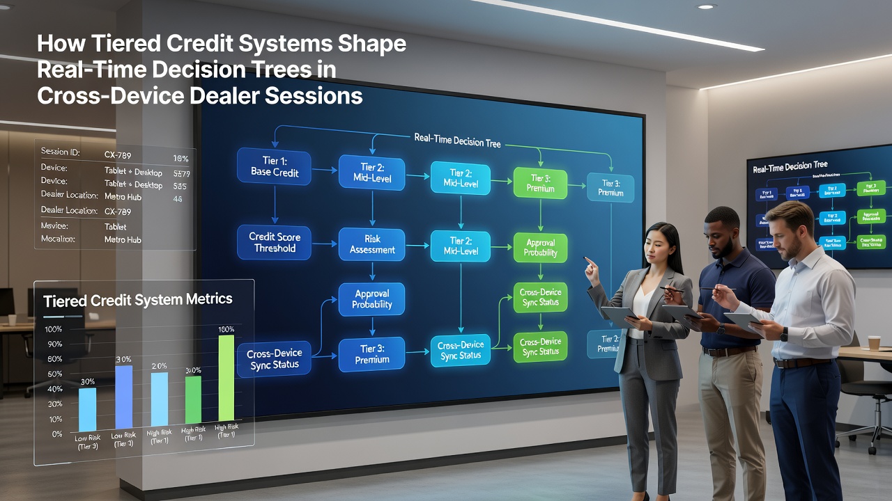 Diagram showing algorithmic branching where credit tiers determine offer sequences during live dealer play on mobile and desktop interfaces