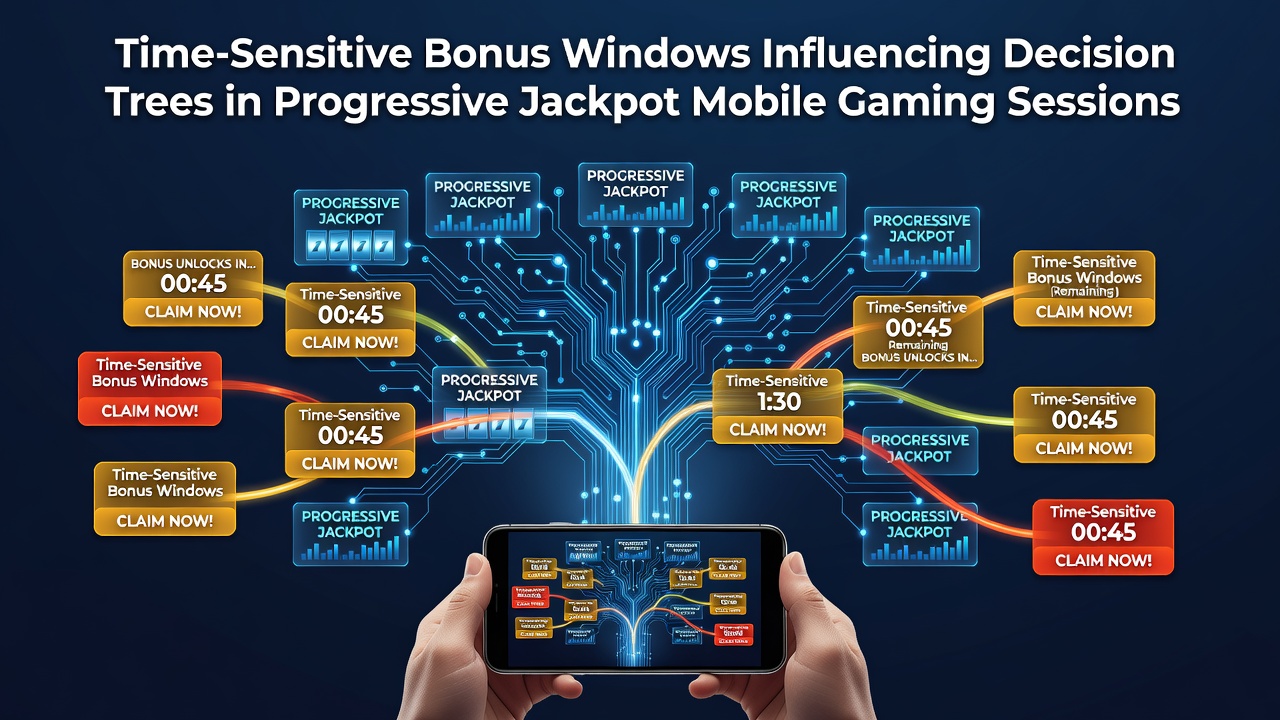 Mobile screen displaying a progressive jackpot game with an active time-sensitive bonus timer overlay