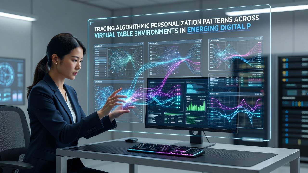Network diagram illustrating data flows between virtual table servers, player profiles, and personalization engines in a digital gaming platform